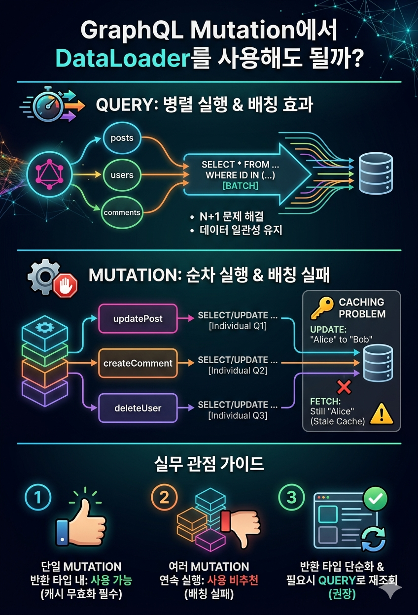 GraphQL Mutation에서 DataLoader를 사용해도 될까?