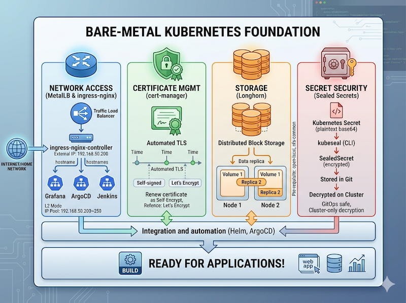 MetalLB, ingress-nginx, Longhorn으로 네트워크와 스토리지 구성하기 (홈랩 k8s 구축기 3편)